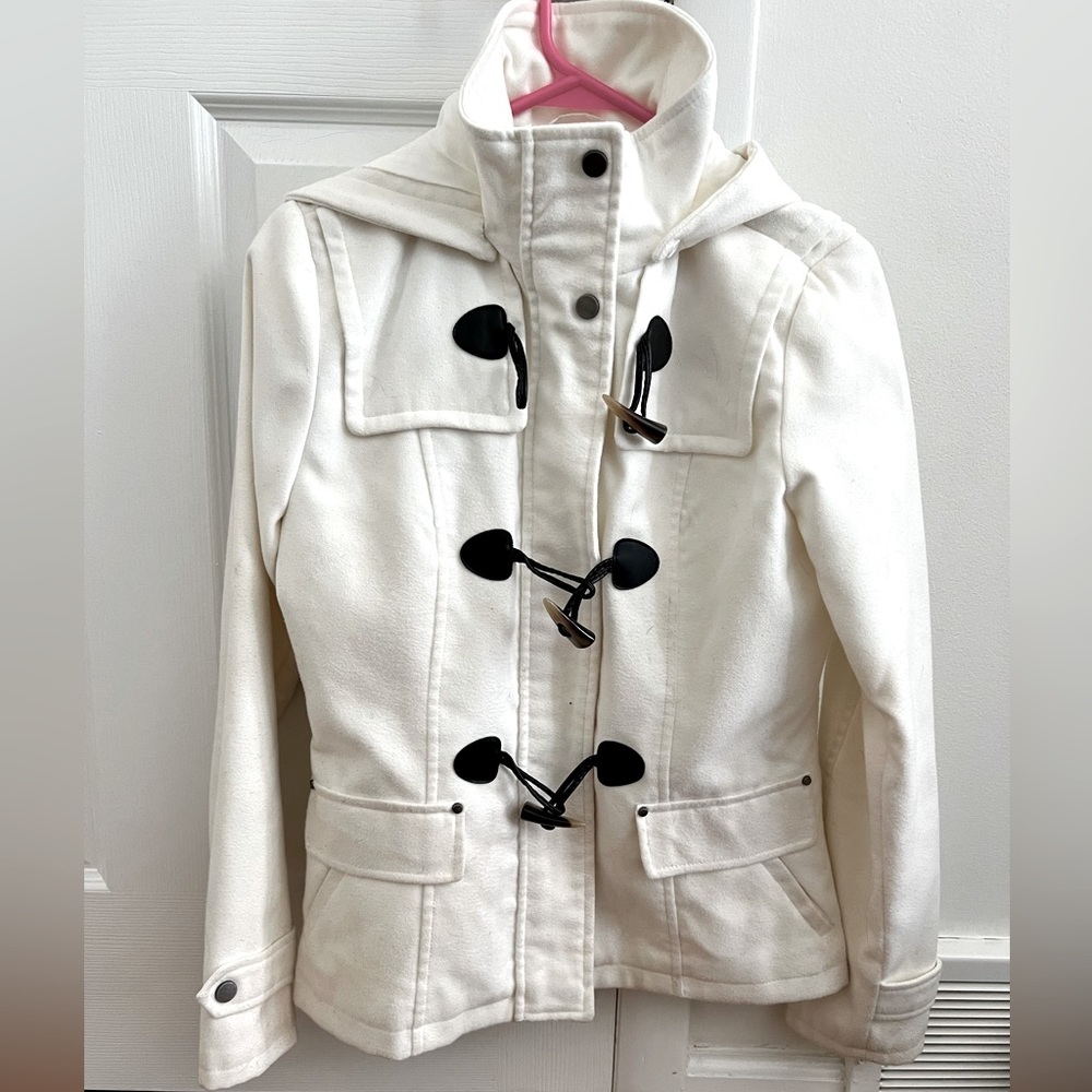 Small off white pea coat